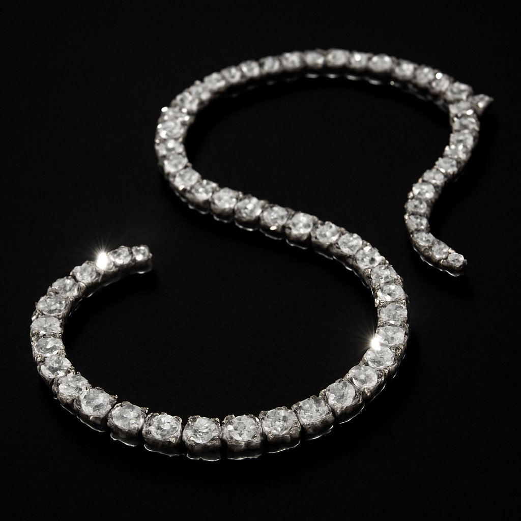 Men's Natural Earth-Mined Diamond Gold Chain 32 Inches 30 CARATS 5mm