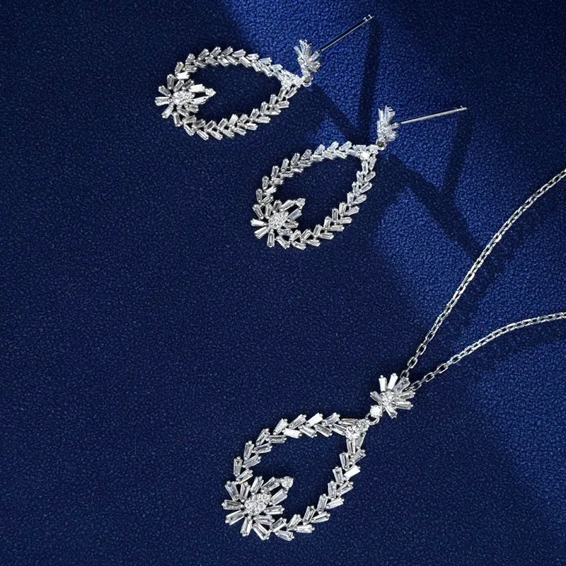 Luxury 0.85 CT Natural Diamond Pendant Necklace 18K Gold