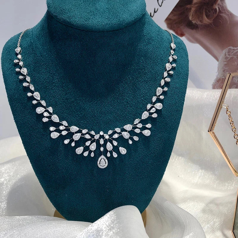 Luxury Natural Diamond Necklace 3.50 CT