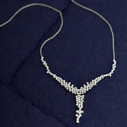 Luxury Wing Shape Natural Diamond Necklace 3.20 CT